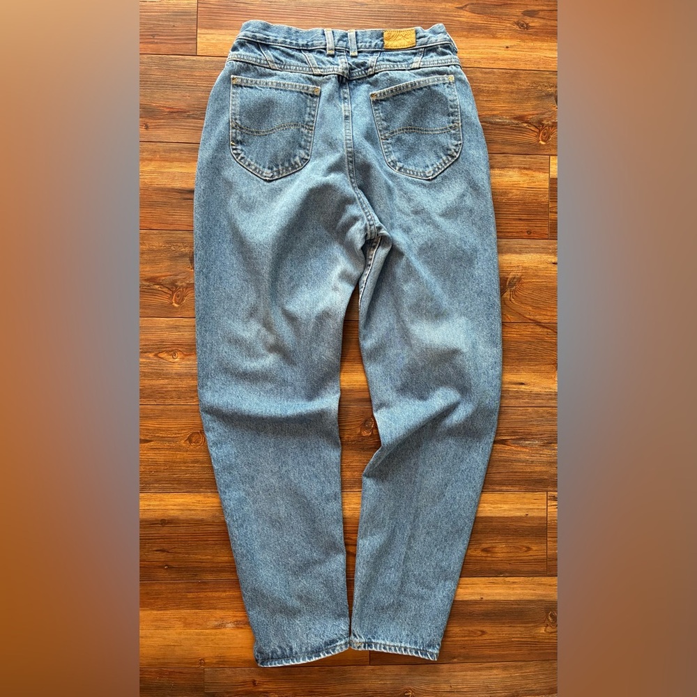 Vintage 90s Lee Women’s Jeans Size 14 Long High Rise Blue Denim USA Made - Picture 11 of 14